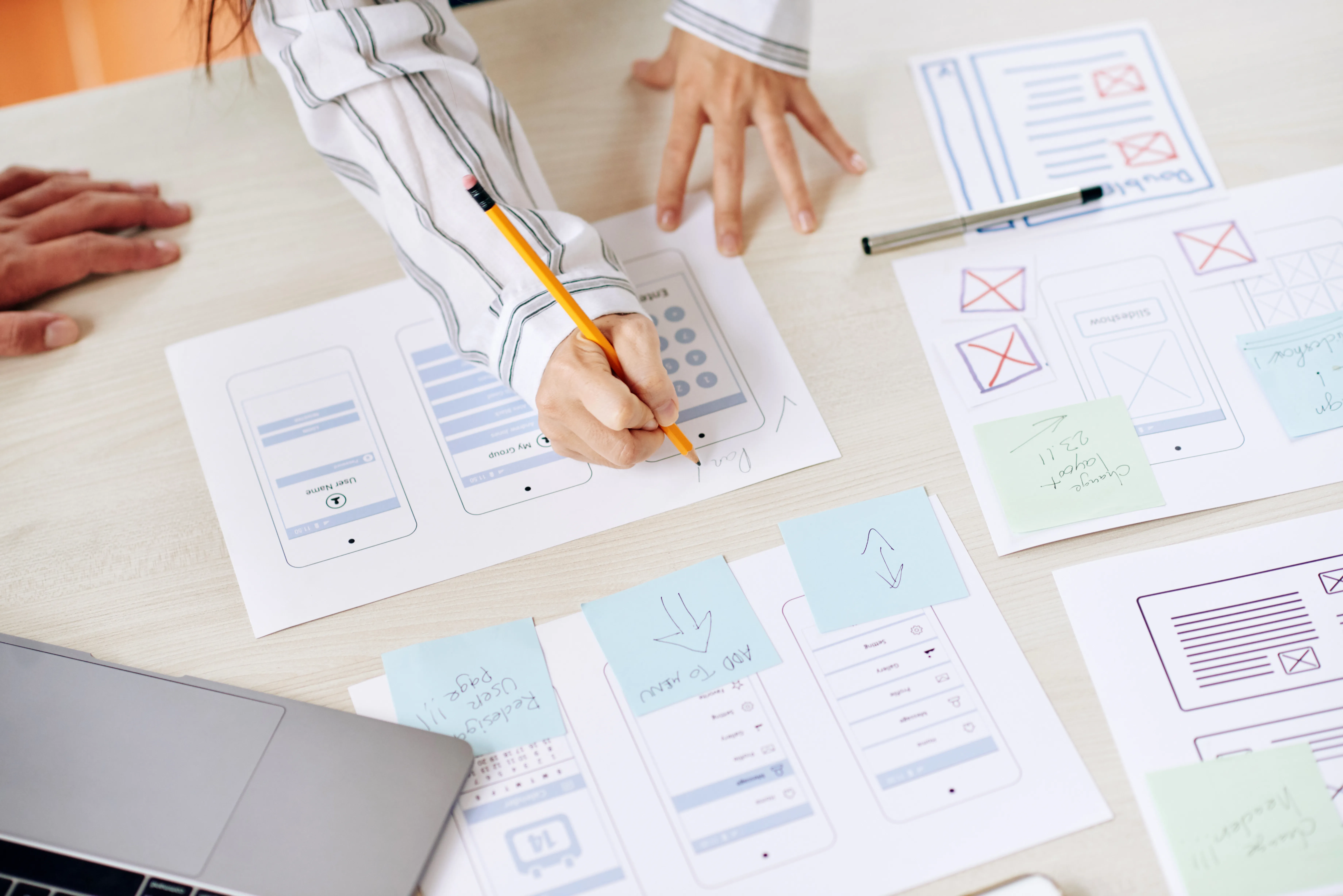The 4 weeks of the structured redesign process